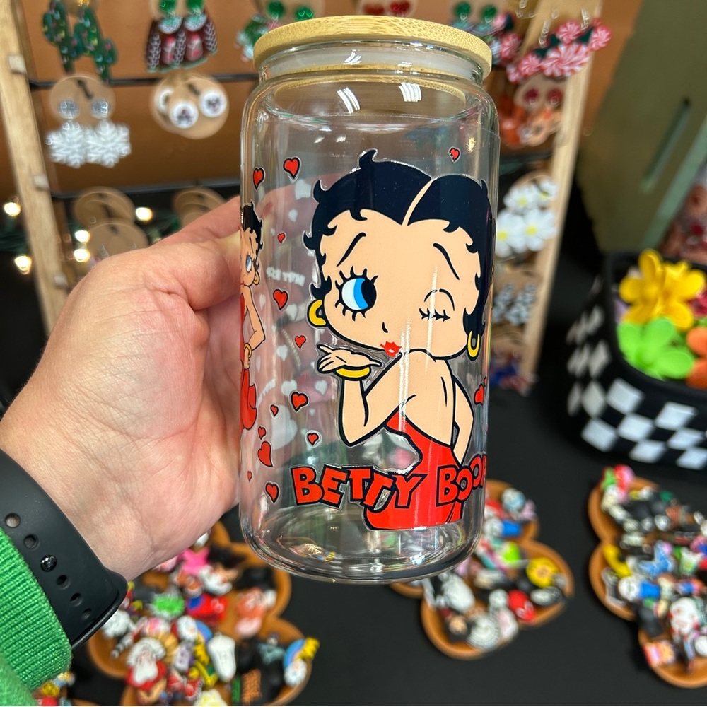 Betty boop glass cup